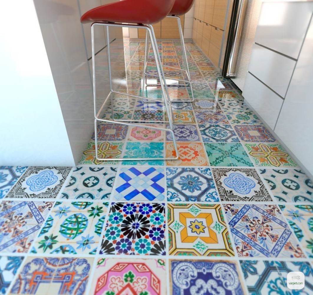 colorful square tiles